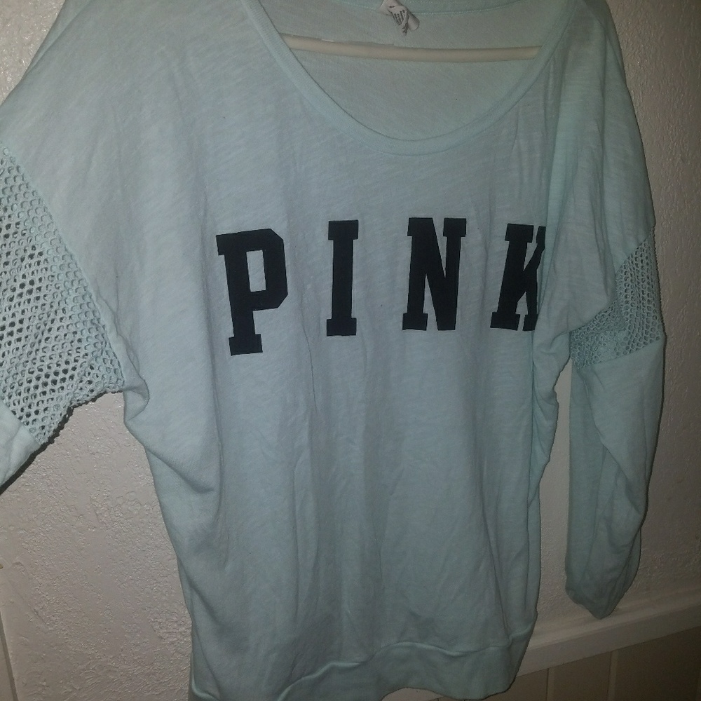 PINK mint green top